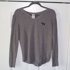 Pink VS Long Sleeve Campus Tee